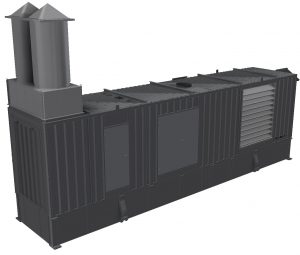 generator container støyisolert noise protection